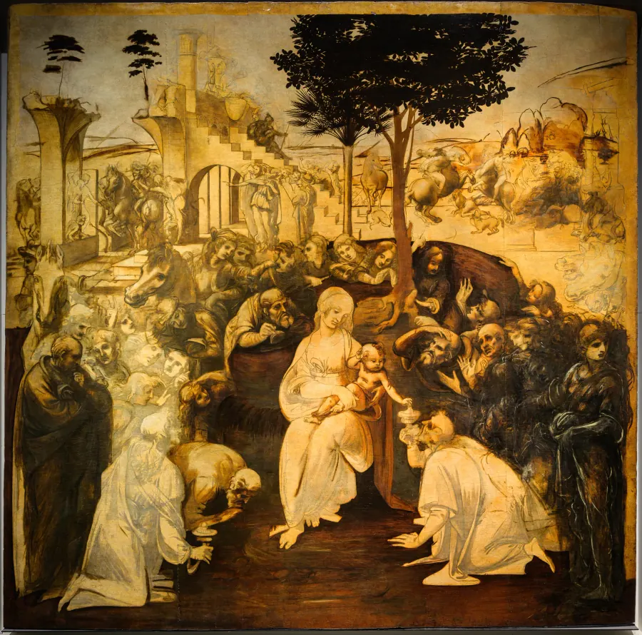 La adoración de los Magos — Uffizi Galleries